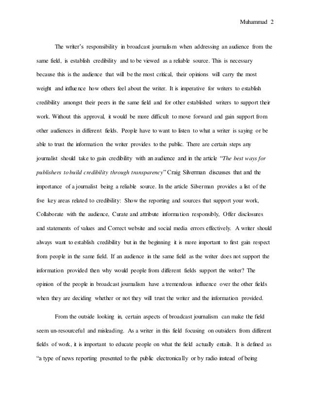 essay about journalism