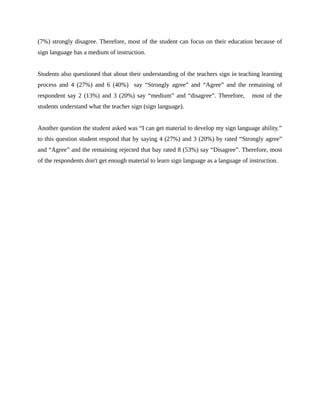 Final draft of research on sign language as a medium of instruction | PDF