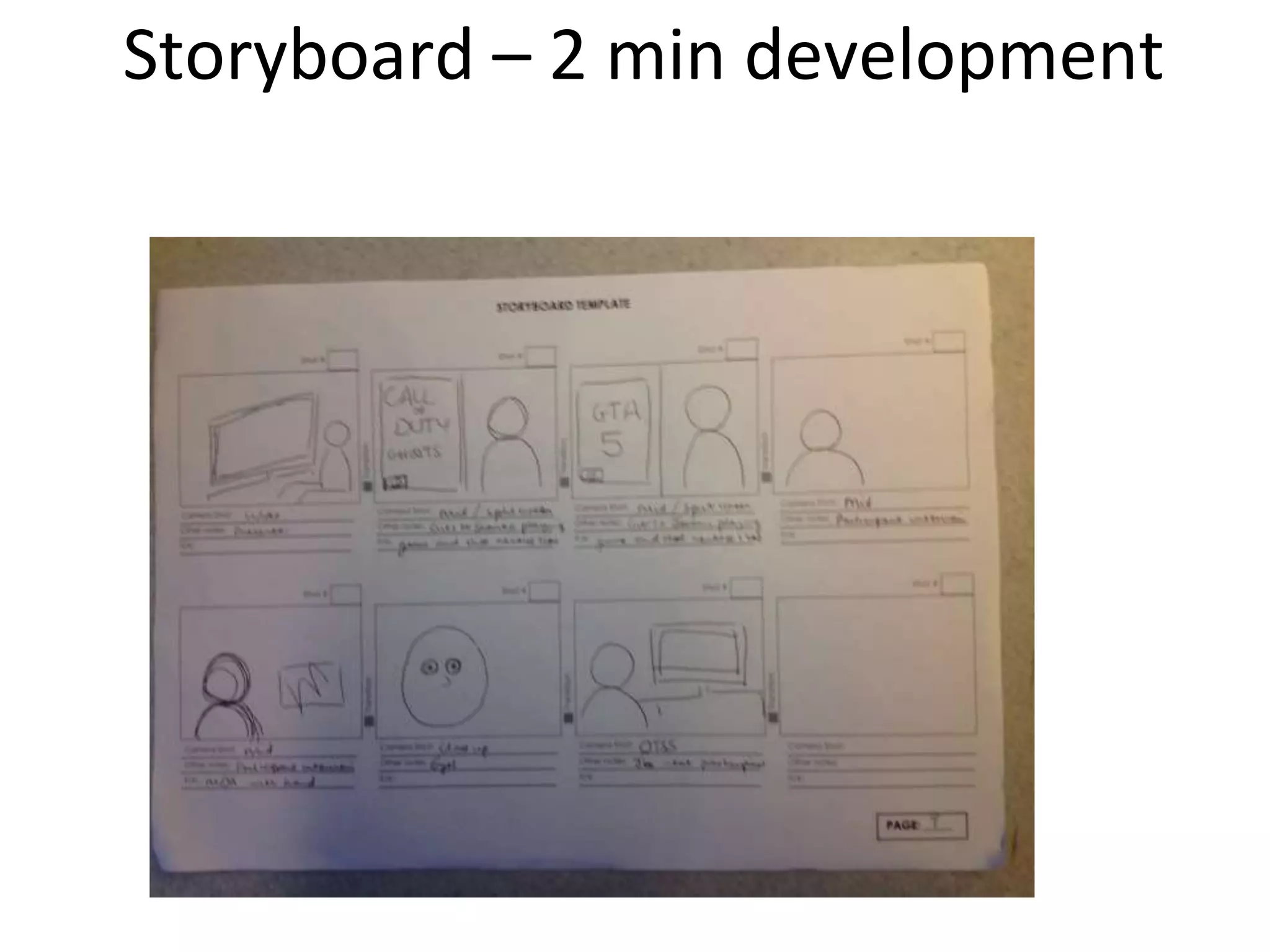 Final draft planning shotlist and storyboard PPT