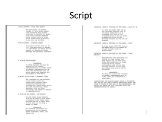 Final draft planning – timeline and script. | PPTX
