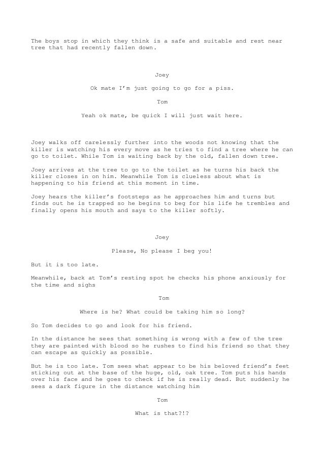 Final draft script