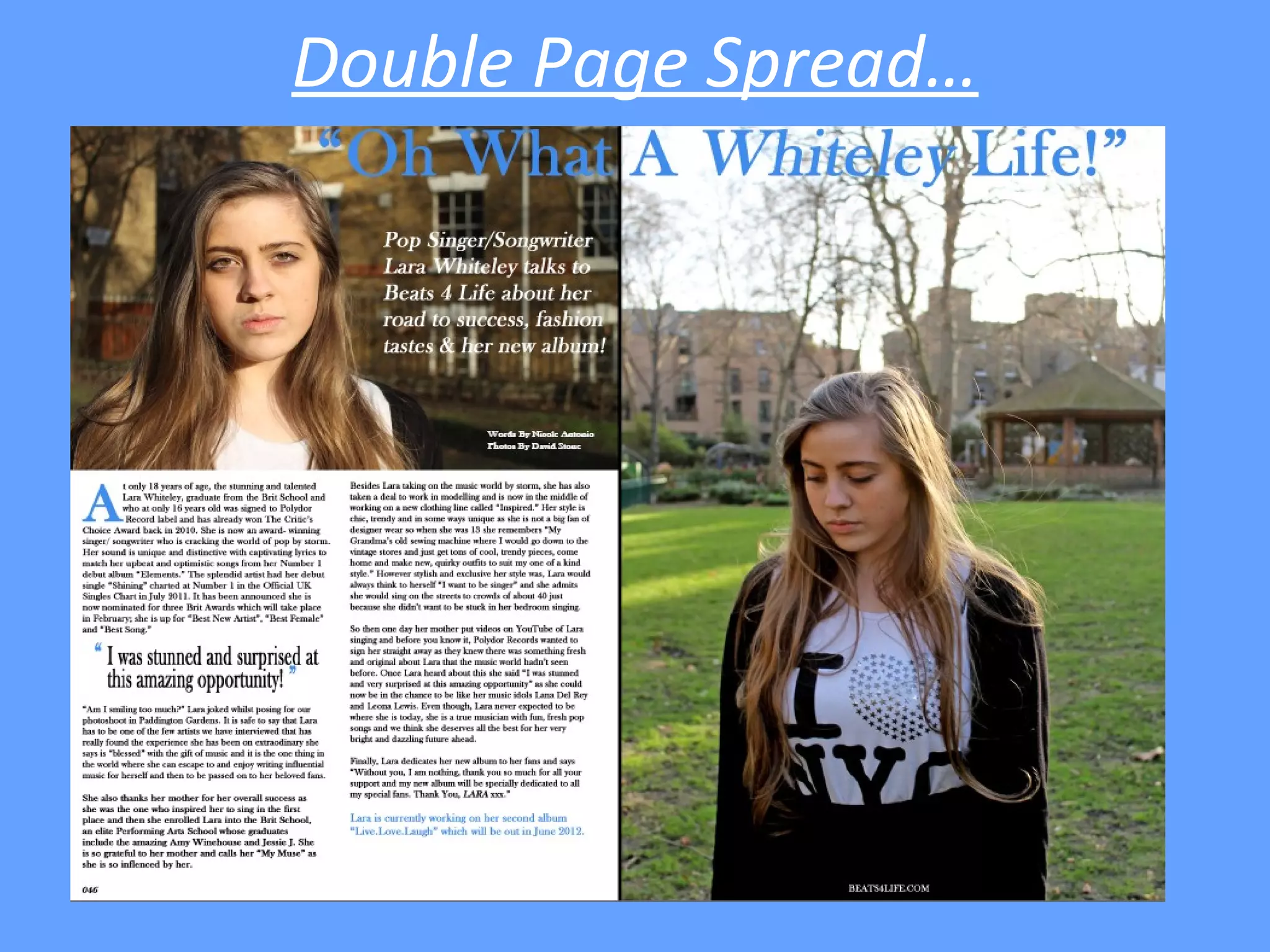 Double Page Spread…
 