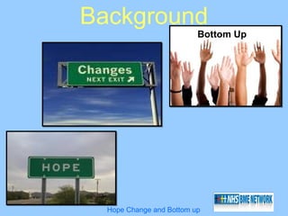 Background
                          Bottom Up




  Hope Change and Bottom up
 