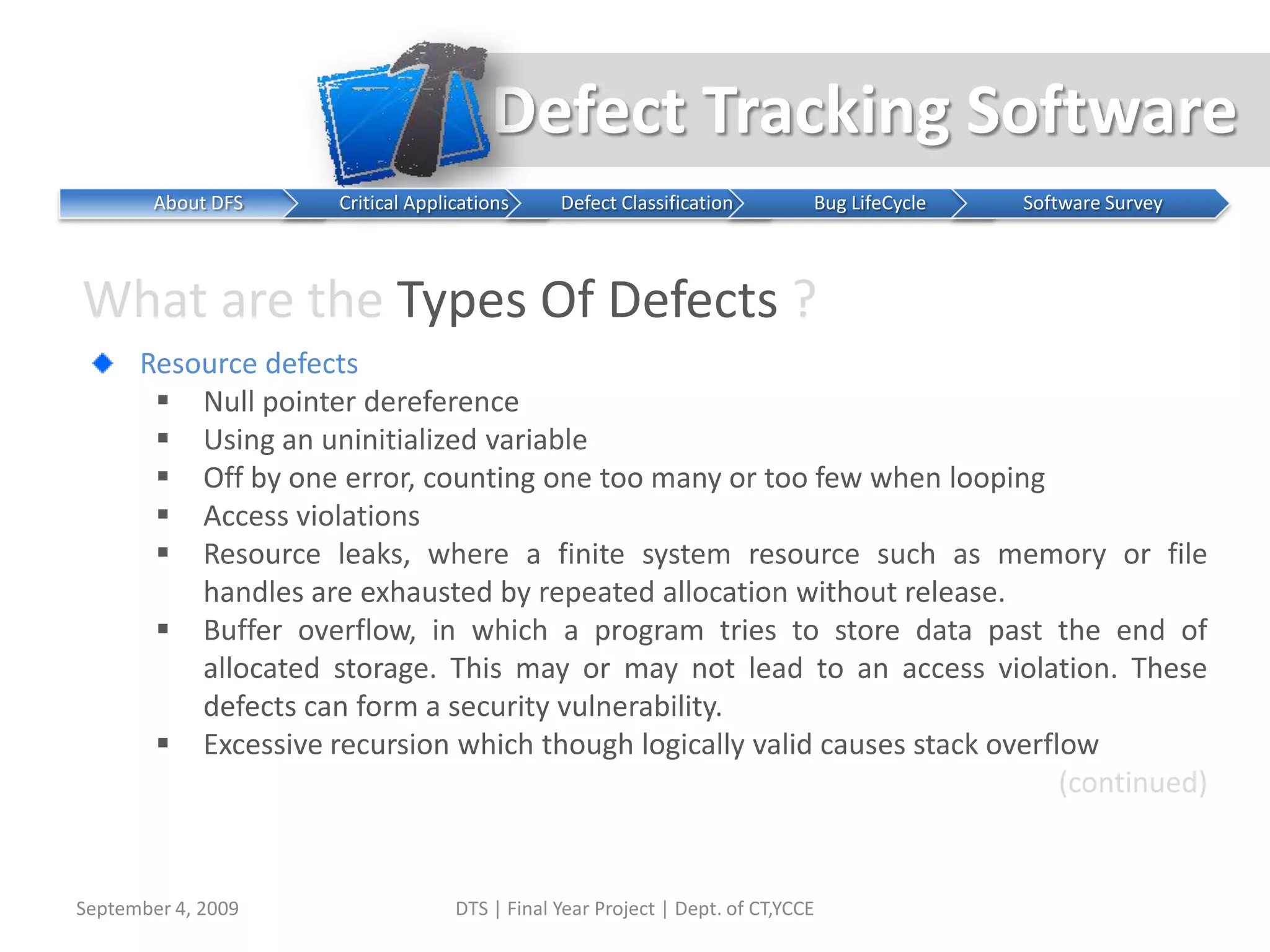 Defect Tracking Software Project Presentation | PPT