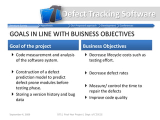 Defect Tracking Software Project Presentation