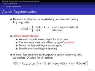 Financial Trading as a Game: A Deep Reinforcement Learning Approach | PDF