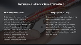 electronic skin technology using machine learning | PPTX