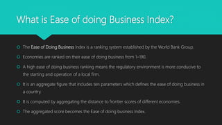 Ease of doing business in Telangana and Arunachal Pradesh | PPTX