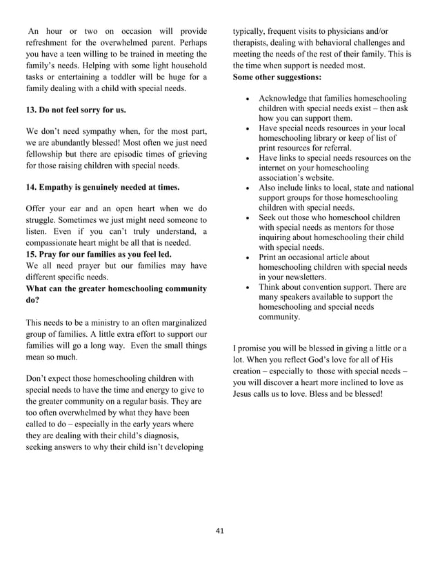 Homeschooling Children with Down Syndrome