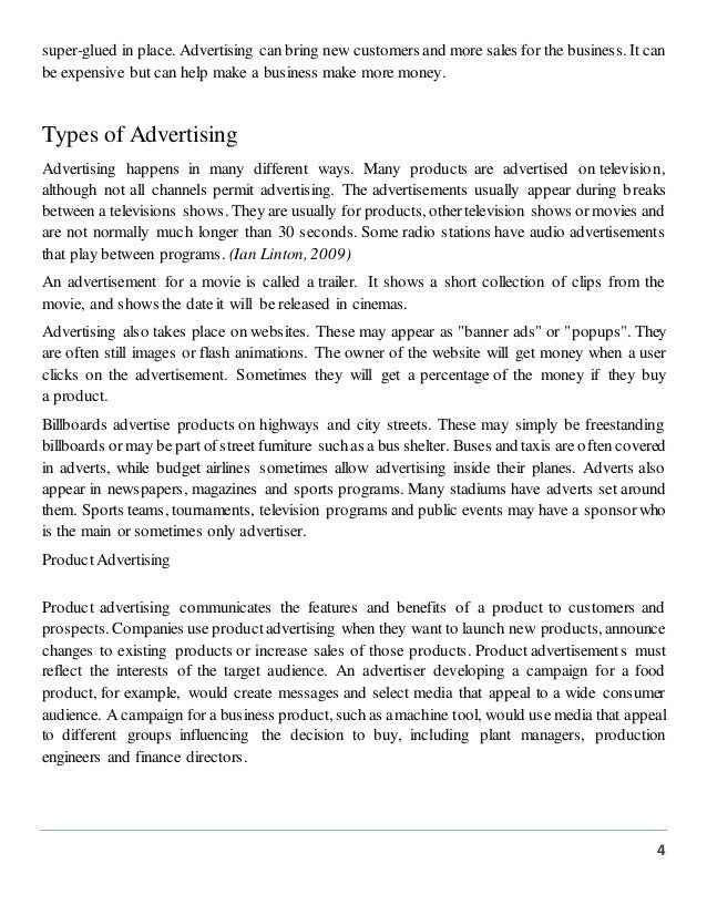 making a advertisement
