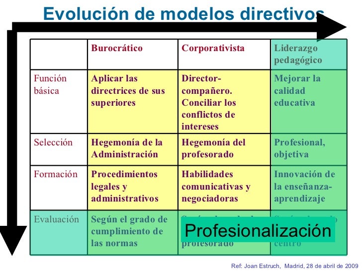 La profesionalización de la función directiva