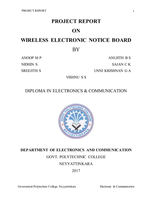 Wireless Electronic Notice Board PDF