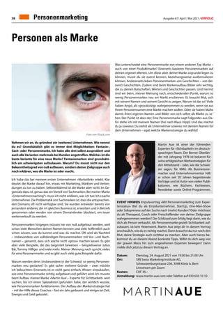 Ausgabe 4/5 April / Mai 2021 / ERFOLG
38
Personen als Marke
Personenmarketing
Nehmen wir an, du gründest ein (weiteres) Unternehmen. Wie nennst
du es? Grundsätzlich gibt es immer drei Möglichkeiten: Fantasie-,
Sach- oder Personenmarke. Ich habe alle drei selbst ausprobiert und
auch alleVarianten mehrmals bei Kunden angetroffen.Welches ist die
beste Variante für eine neue Marke? Fantasiemarken sind grundsätz-
lich am schwierigsten aufzubauen. Warum? Du musst nicht nur den
Bekanntheitsgrad von null aufbauen, sondern deiner Zielgruppe auch
noch erklären, was die Marke ist oder macht.
Ich habe das bei meinem ersten Unternehmen «Marketlink» erlebt. Klar
deutet die Marke darauf hin, etwas mit Marketing, Märkten und Verbin-
dungen zu tun zu haben. Selbsterklärend ist die Marke aber nicht. Im Ge-
gensatz dazu ist, genau das einVorteil von Sachmarken. Bei meiner Marke
«Unternehmercoaching®» muss ich nicht erklären, was ich tue: Ich coache
Unternehmer. Die Problematik von Sachmarken ist, dass die entsprechen-
den Domains oft nicht verfügbar sind. Sie wurden entweder bereits von
jemandem anderes, der im gleichen Business ist, erworben und in Betrieb
genommen oder werden von einem Domainbroker blockiert, um teuer
weiterverkauft zu werden.
Personenmarken hingegen müssen nie von null aufgebaut werden, weil
schon viele Menschen deinen Namen kennen und viele hoffentlich auch
schon wissen, was du kannst und was du machst. Oft wird als Nachteil
– insbesondere von vollständigen Personenmarken mit Vor- und Nach-
namen – genannt, dass sich solche nicht «gross» machen lassen. Es gibt
aber viele Beispiele, die das Gegenteil beweisen – beispielsweise Julius
Bär, Tommy Hilfiger und viele mehr. Meiner Meinung nach spricht vieles
für eine Personenmarke und es gibt auch viele gute Beispiele dafür.
Warum werden denn (insbesondere in der Schweiz) so wenig Personen-
marken neu gestartet? Es gibt sicher mehrere Gründe – zwei möchte
ich beleuchten: Einerseits ist es nicht ganz einfach, Wissen einzukaufen,
wie eine Personenmarke richtig aufgebaut und geführt wird. Ich musste
beim Aufbau meiner Marke «Martin Aue – Experte für Sichtbarkeit» weit
suchen, bis ich einen Spezialisten gefunden habe, der wirklich wusste,
wie Personenmarken funktionieren. Der Aufbau der Markenstrategie hat
– mit der Hilfe dieses Coaches – fast ein Jahr gedauert und einiges an Zeit,
Energie und Geld gekostet.
Was unterscheidet eine Personenmarke von einem anderen Typ Marke –
auch von einer Produktmarke? Einerseits basieren Personenmarken auf
deinen eigenen Werten. Um diese aber deiner Marke zugrunde legen zu
können, musst du sie zuerst kennen, beziehungsweise ausformulieren
können. Andererseits leben Personenmarken von Geschichten – von dei-
nen(!) Geschichten. Zudem sind beim Markenaufbau Bilder sehr wichtig,
die zu deinen Botschaften, Werten und Geschichten passen. Und hiermit
sind wir beim, meiner Meinung nach, entscheidenden Punkt, warum so
wenig Personenmarken neu am Markt erscheinen: Es braucht Mut, sich
mit seinem Namen und seinem Gesicht zu zeigen. Warum ist das so? Viele
haben Angst, als «grosskotzig» wahrgenommen zu werden, wenn sie aus
ihrem Personennamen eine Marke machen wollen. Oder sie haben Mühe
damit, ihren eigenen Namen und Bilder von sich selbst als Marke zu se-
hen. Der Punkt ist aber der: Eine Personenmarke sagt Folgendes aus: Da-
für stehe ich mit meinem Namen (frei nach Klaus Hipp)! Und das machst
du ja sowieso: Du stehst als Unternehmer sowieso mit deinem Namen für
dein Unternehmen – egal, welche Markenstrategie du wählst!
Foto von iStock.com
Martin Aue ist einer der führenden
Experten für «Sichtbarkeit» im deutsch-
sprachigen Raum. Der Berner Oberlän-
der mit Jahrgang 1978 ist bekannt für
seine erfolgreichenWerbestrategien für
den Mittelstand – oder, wie die Schwei-
zer sagen, für KMU. Als Businessvor-
macher und Unternehmermentor hält
er schon seit 20 Jahren begeisternde
Vorträge und ist Autor von vielen Publi-
kationen, wie Büchern, Fachtexten,
Newsletter sowie Online-Programmen.
EVENT HINWEIS Impulsvortrag «Mit Personenmarketing zum Exper-
tenstatus» Bist du als Einzelunternehmer, StartUp, One-Man-Show
oder Solopreneur auf der Suche nach (mehr) Kunden? Oder möchtest
du als Therapeut, Coach oder Freischaffender von deiner Zielgruppe
wahrgenommen werden? Der Schlüssel zum Erfolg liegt darin, wie du
dich als Person verkaufst. Als Personenmarke gezielt Sichtbarkeit auf-
zubauen, ist kein Hexenwerk. Martin Aue zeigt dir in diesem Vortrag
anschaulich, wie du es richtig machst. Dann brauchst du nur noch den
Mut, deine Strategie auch sichtbar zu machen. Aber auch hierzu be-
kommst du an diesem Abend konkrete Tipps. Willst du dich weg von
der grauen Maus hin zum angesehenen Experten bewegen? Dann
melde dich jetzt zu diesem Vortrag an.
Datum: 	 Dienstag, 24. August 2021 von 19.00 bis 21.00 Uhr
Ort: 	 SMI Swiss Marketing Institute AG,
	 Schwarzenburgstrasse 236, 3098 Köniz b. Bern
	 Livestream per Zoom
Kosten: 	 CHF 35.–
Anmeldung: 	www.martin-aue.com oder Telefon auf 033 650 10 10
 