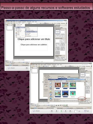 Passo-a-passo de alguns recursos e softwares estudados 
