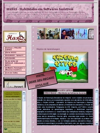 VISITE,  DEIXE SEU RECADO  DIVULGUE ... 