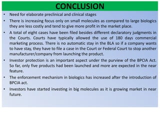 Final enforcement of biologics related patent under bpcia done | PPTX