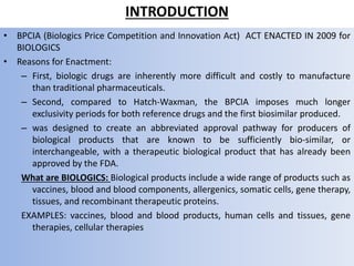 Final enforcement of biologics related patent under bpcia done | PPTX