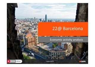 22@ Barcelona22@ Barcelona
Economic activity analysisEconomic activity analysisy yy y
June 2015
 