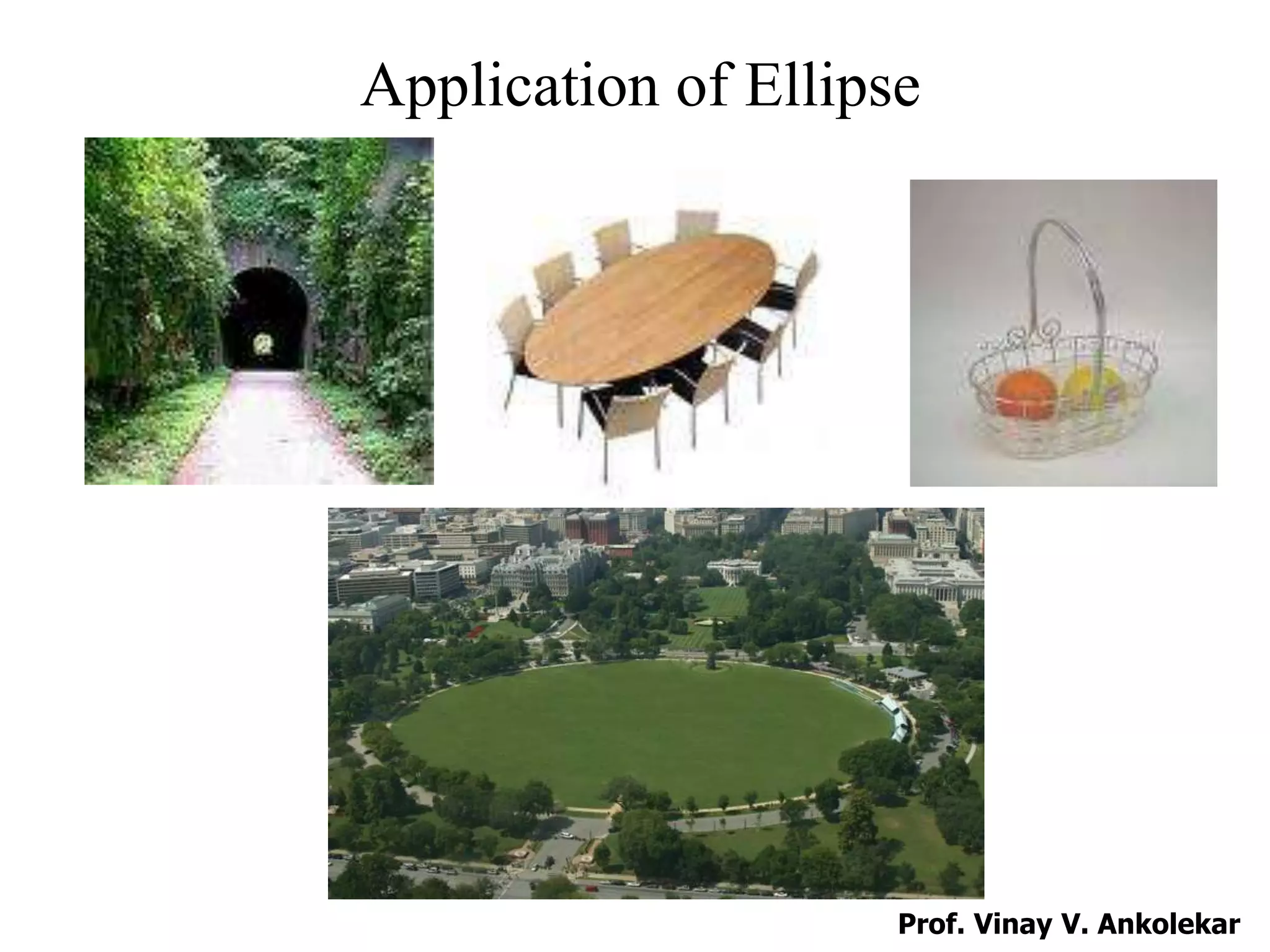 Application of Ellipse
Prof. Vinay V. Ankolekar
 