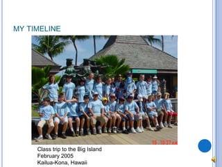 my timelineClass trip to the Big IslandFebruary 2005Kailua-Kona, Hawaii