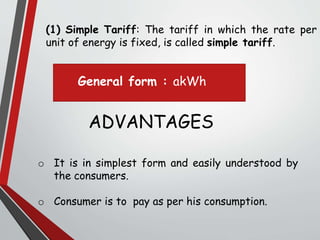Tariff Simple Tarrif and load curves | PPTX