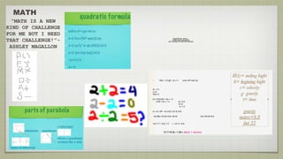 MATH “ MATH IS A NEW KIND OF CHALLENGE FOR ME BUT I NEED THAT CHALLENGE!”-ASHLEY MAGALLON 