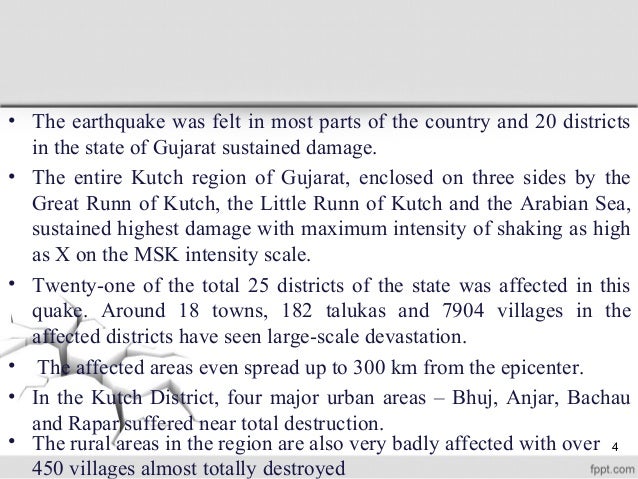 Bhuj earthquake 2001 case study ppt