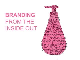 BRANDING
FROM THE
INSIDE OUT
 