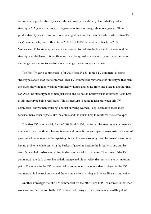 stereotype essay
