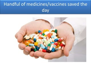 Handful of medicines/vaccines saved the
day
 