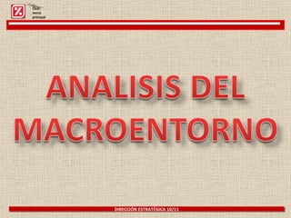 DIRECCIÓN ESTRATÉGICA 10/11 Click: menú principal 