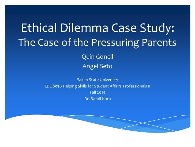 case study of an ethical dilemma