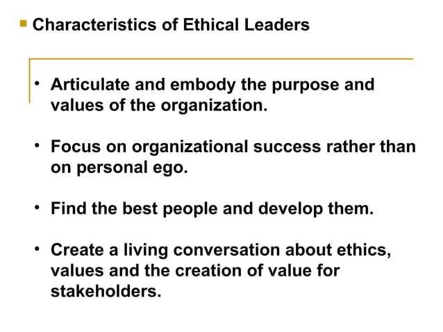 Ethical Leadership