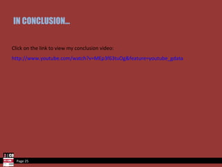 IN CONCLUSION… Page 25 Click on the link to view my conclusion video: http://www.youtube.com/watch?v=MEp3f63tuOg&feature=youtube_gdata 
