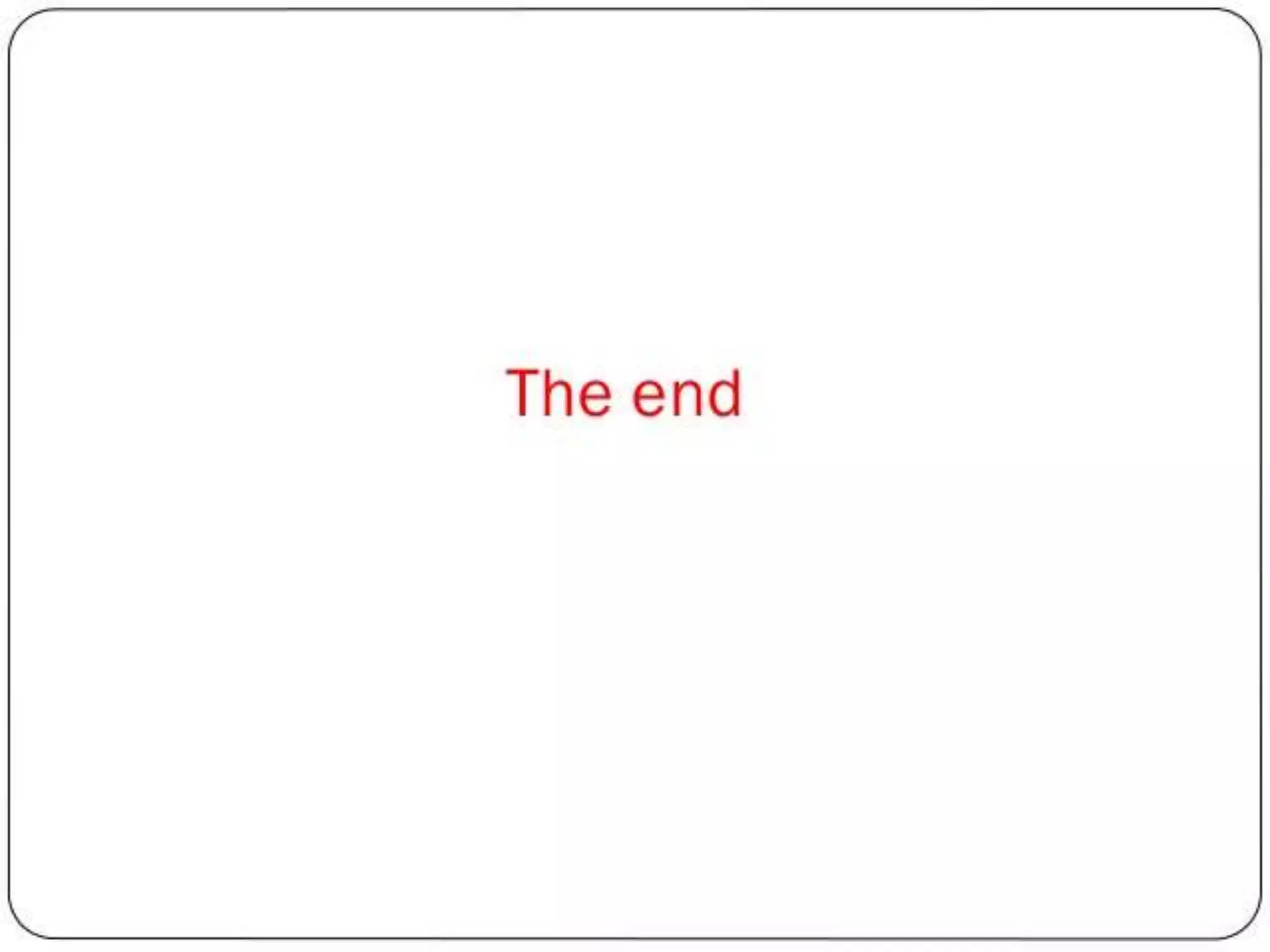 Final evaluation question