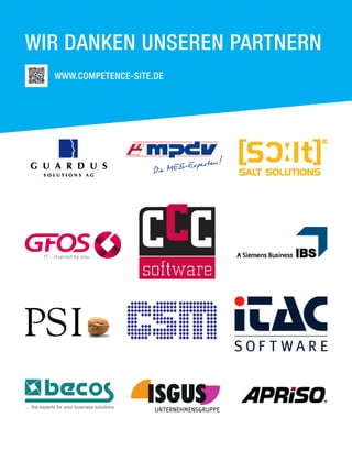 STATEMENTS
WIR DANKEN UNSEREN PARTNERN
WWW.COMPETENCE-SITE.DE
 