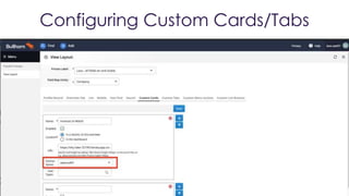 Configuring Custom Cards/Tabs
 
