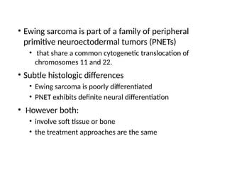 Pnet Sarcoma final ewings sarcoma .pptx tumours of bone | PPTX
