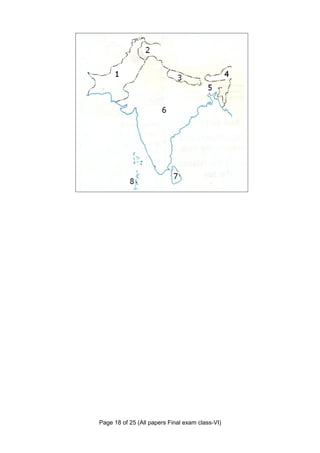 Page 18 of 25 (All papers Final exam class-VI)
 