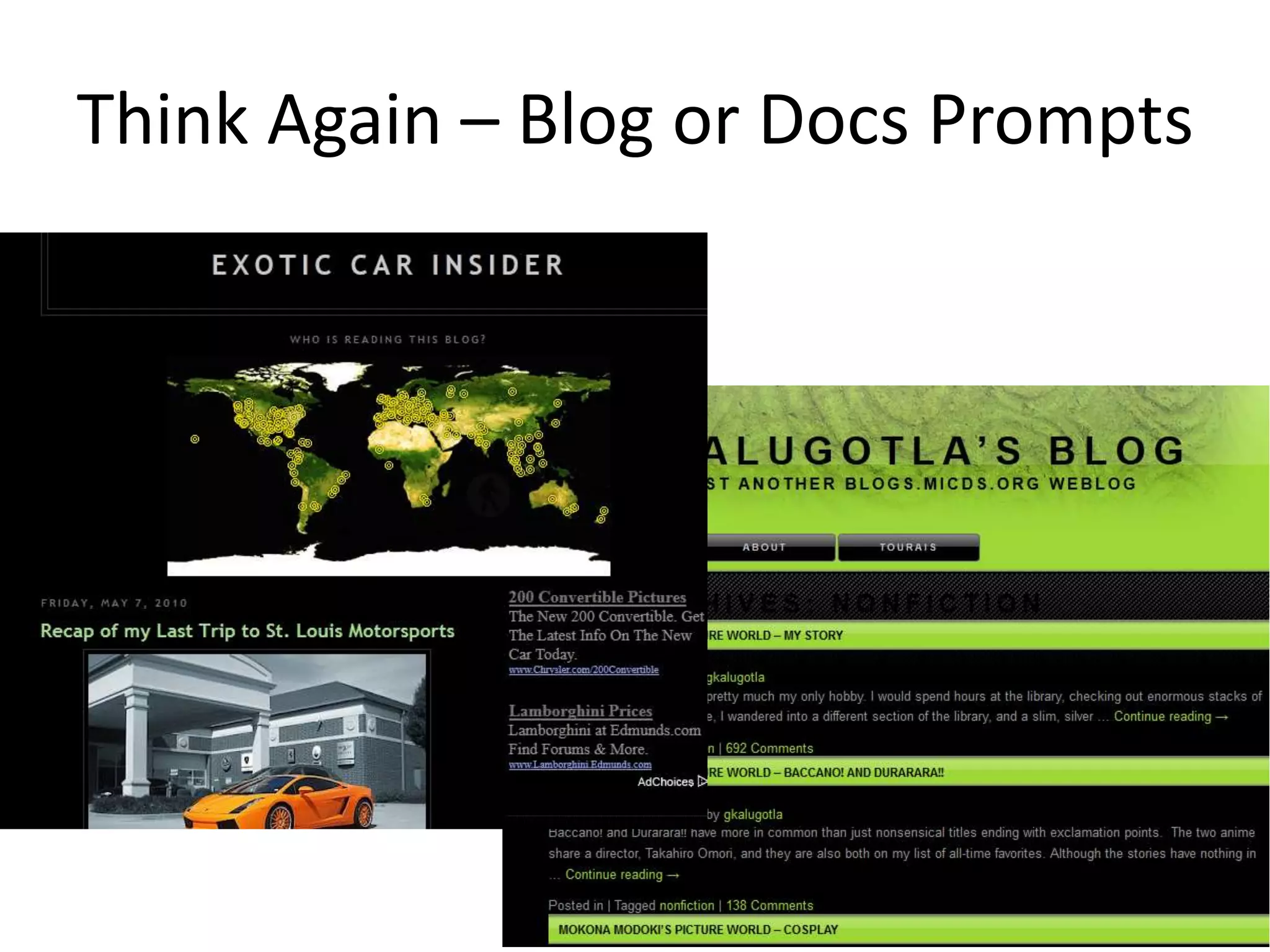 Think Again – Blog or Docs Prompts
 