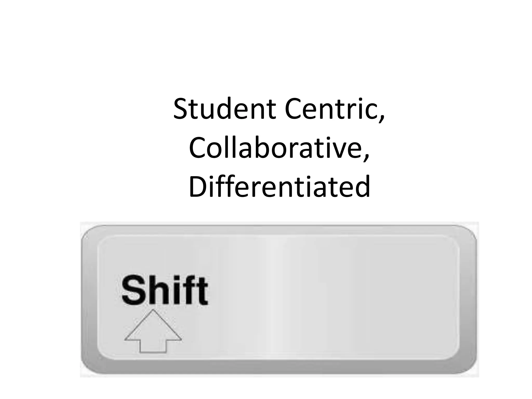 Student Centric,
Collaborative,
Differentiated
 