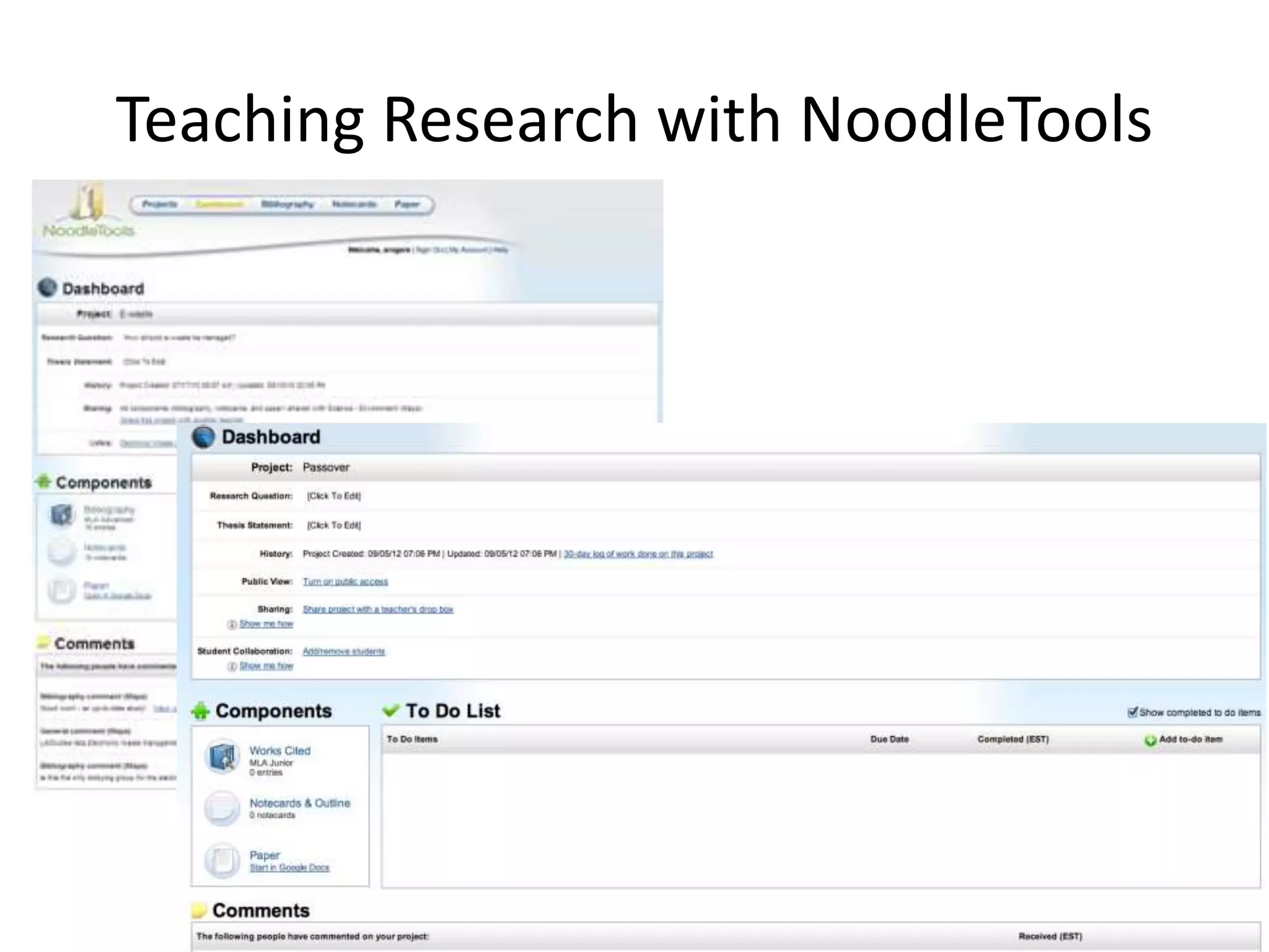 Teaching Research with NoodleTools
 