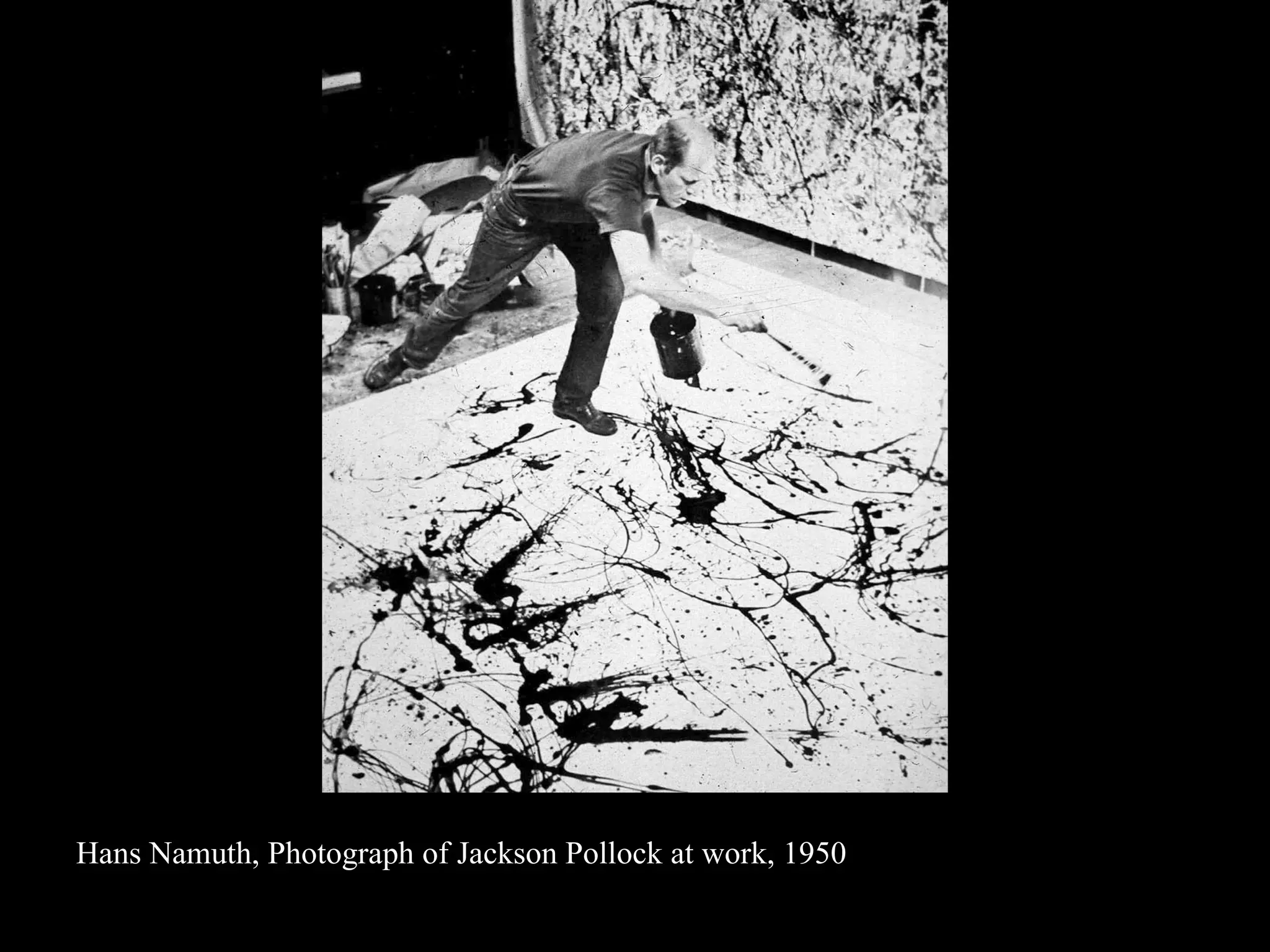 Hans Namuth, Photograph of Jackson Pollock at work, 1950  