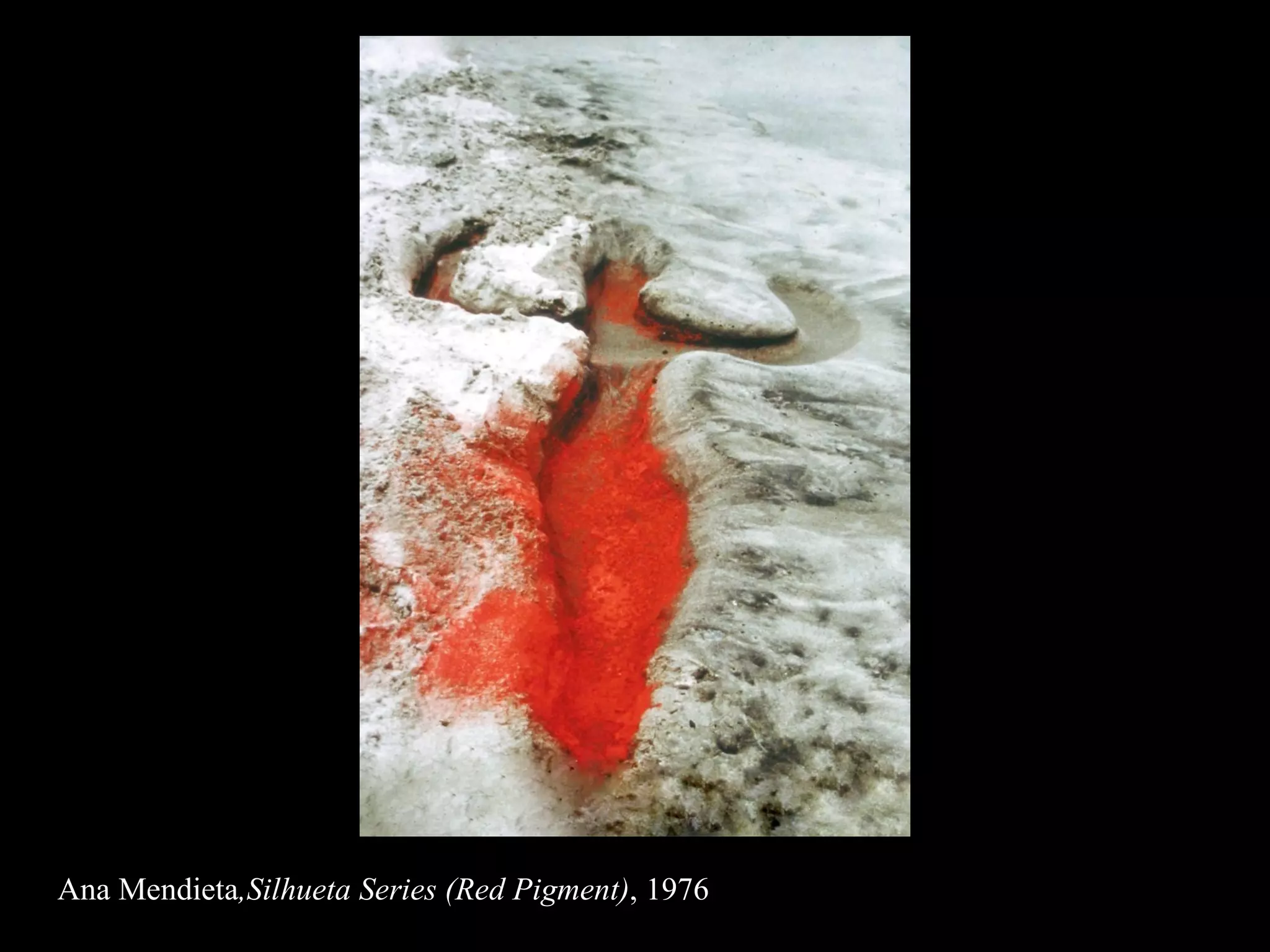 Ana Mendieta ,Silhueta Series (Red Pigment) , 1976 
