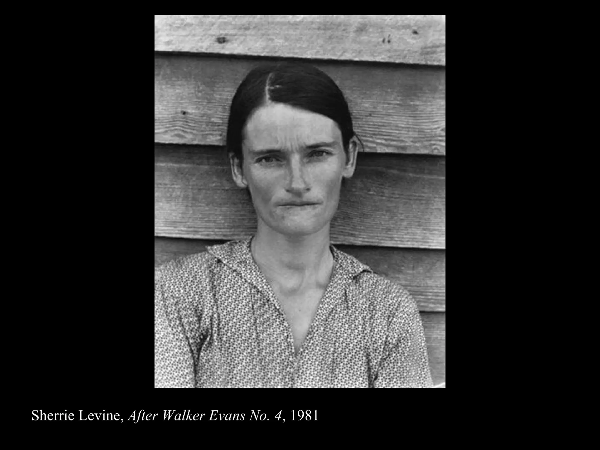 Sherrie Levine,  After Walker Evans No. 4 , 1981 