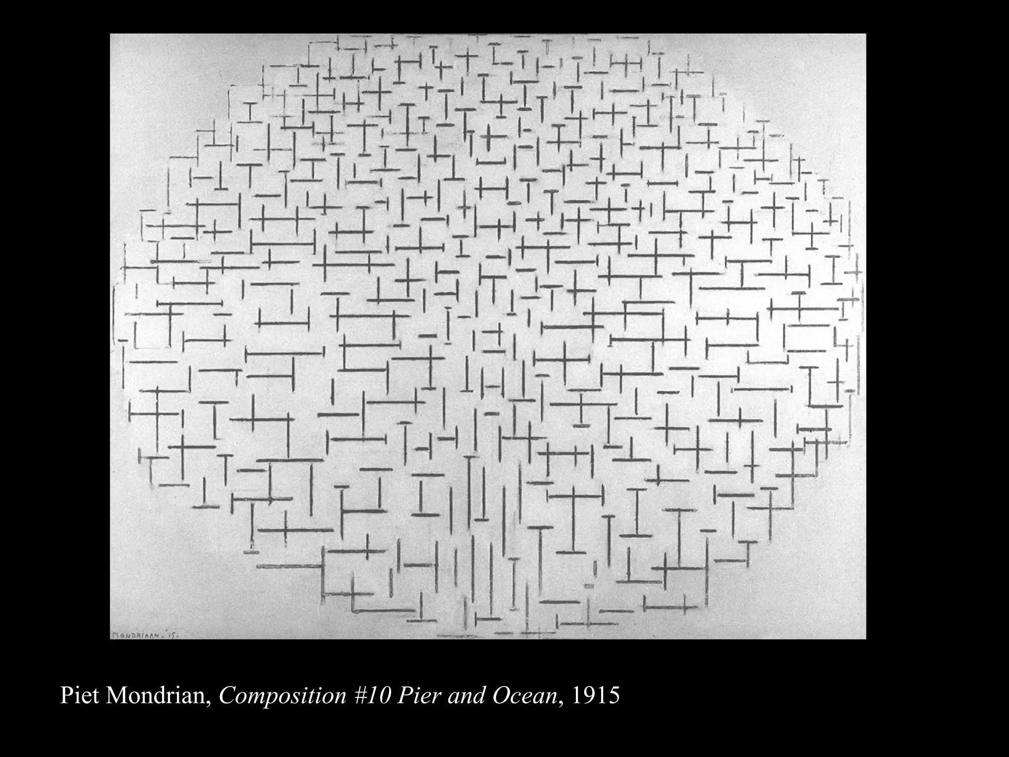 Piet Mondrian,  Composition #10 Pier and Ocean , 1915 