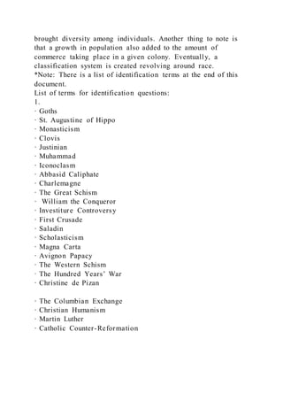 Final Exam Study GuideHIS 101 History of Western Civilization I | DOCX