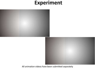 Experiment
All animation videos have been submitted separately
 