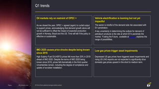 Q1 trends
Q1 | January 2020Page 4
Oil markets rely on restraint of OPEC +
As we closed the year, OPEC + agreed (again) to ...