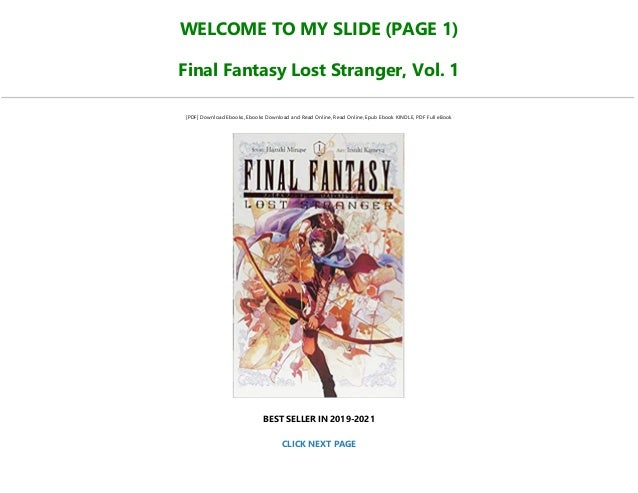 Best Pdf Final Fantasy Lost Stranger Vol 1 Pre Order Best Pdf Final Fantasy Lost Stranger Vol 1 Pre Order